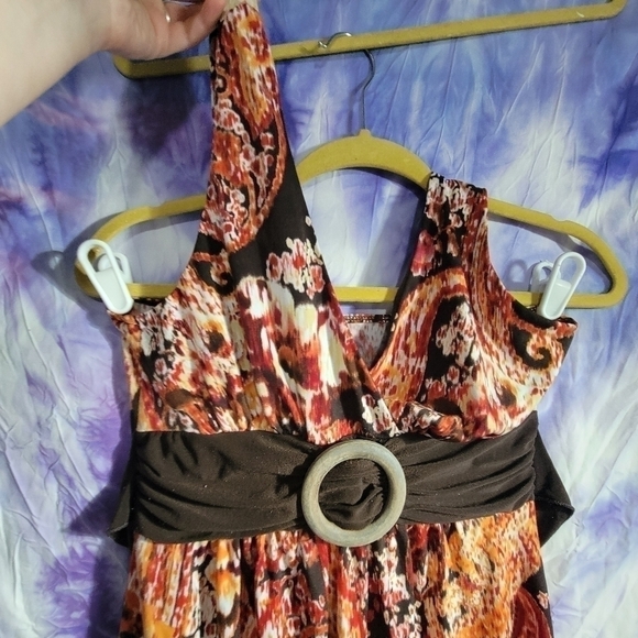 Wrapper Women's Halter Multicolored Paisley Design Mini Vintage Dress Size Med - Picture 5 of 13